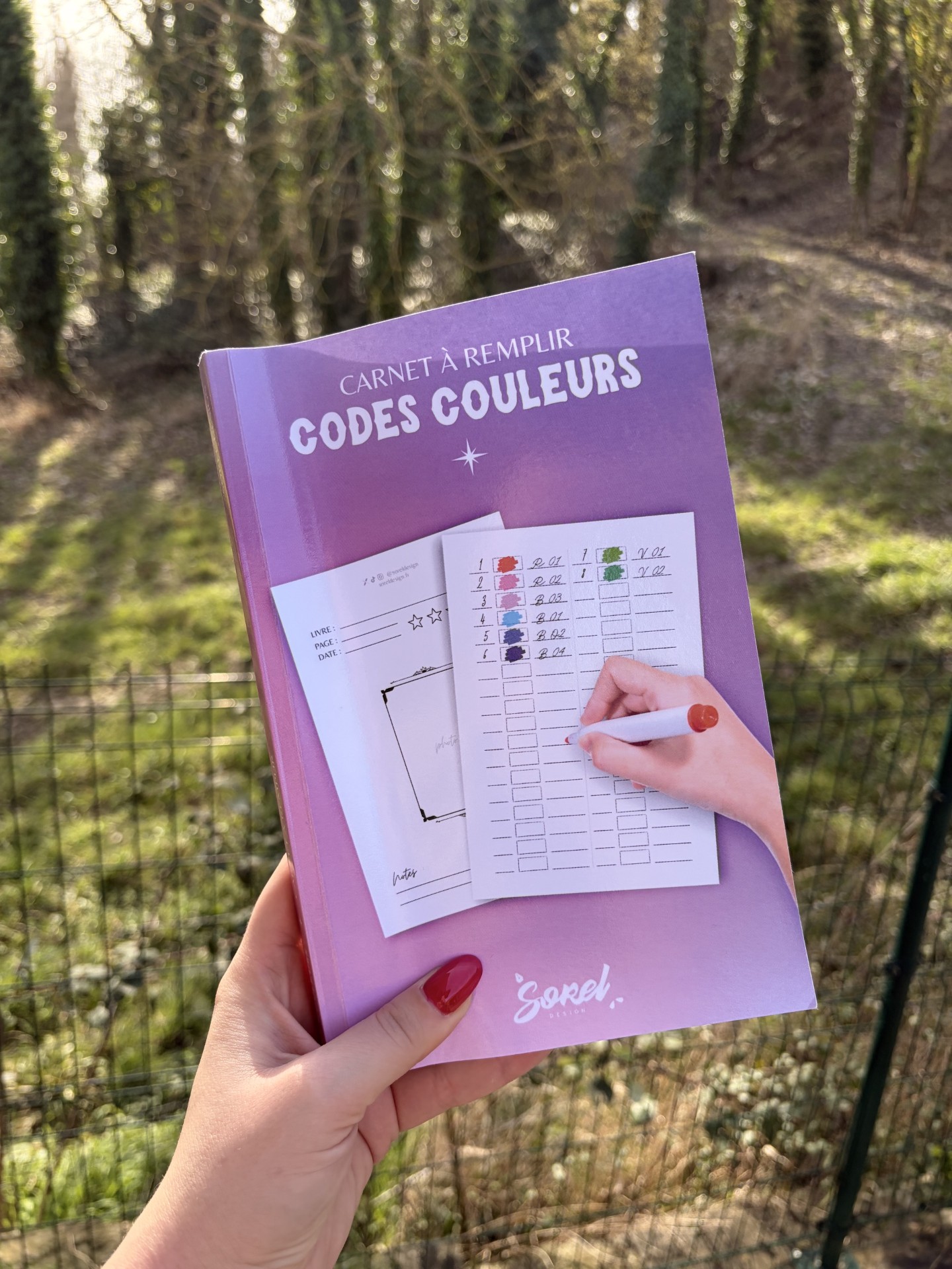 Codes couleurs – Carnet à remplir